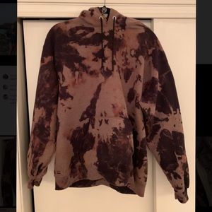 Black bleach dyed hoodie